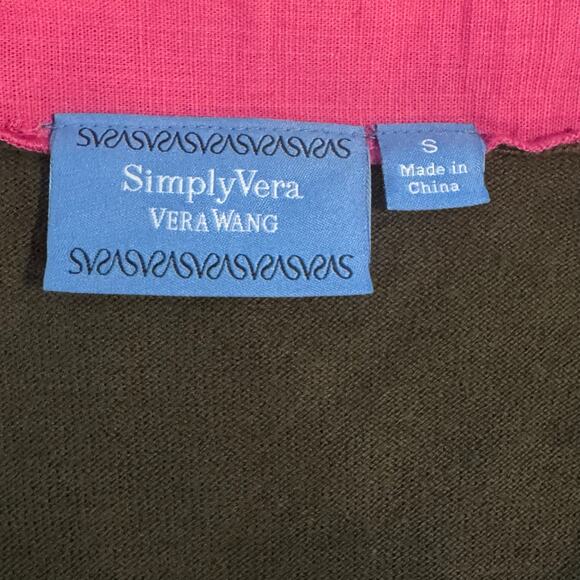 Simply Vera Wang Size Small Pink Lace Cardigan  Mother of Pearl Buttons  Y2K - Picture 3 of 11